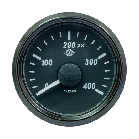 VDO VDO SingleViu 52mm (2-1/16") Oil Pressure Gauge - 400 PSI - 0-180 Ohm A2C3833500030